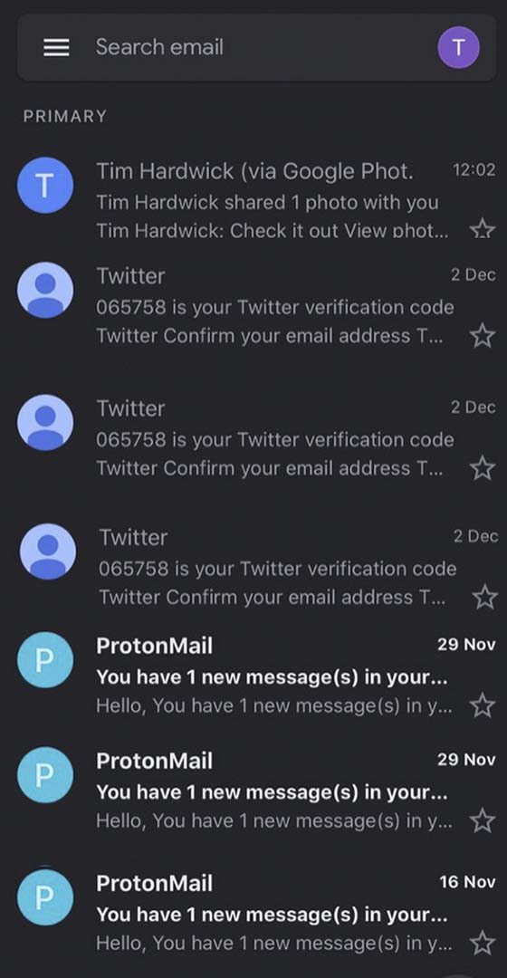 CrackMail app for hacking into a Gmail mailbox CrackMail